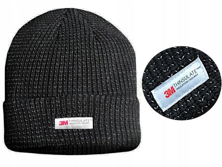 Czapka 3M Thinsulate uniwersalna odblask ocieplona