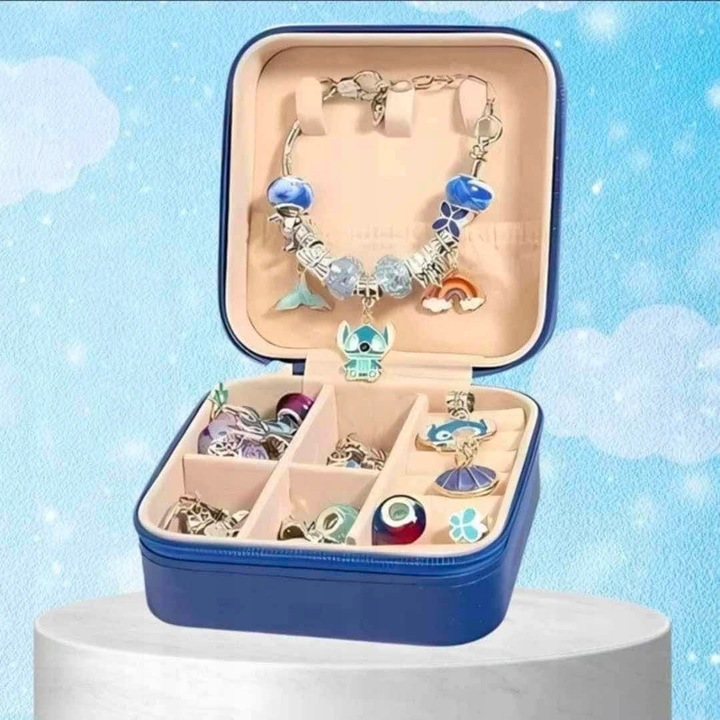 ZESTAW DO ROBIENIA BRANSOLETEK BIŻUTERII DLA DZIECI LILO I STITC 72 EL