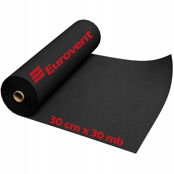 FOLIA FUNDAMENTOWA 1mm IZOLACJA POZIOMA FUNDAMENTÓW MURU EUROVENT 30cm 30m
