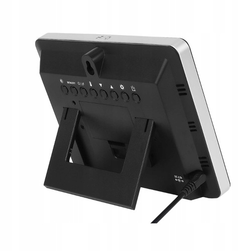 STACJA POGODOWA Higrometr Barometr Termometr Zegar Data BEZPRZEWODOWA