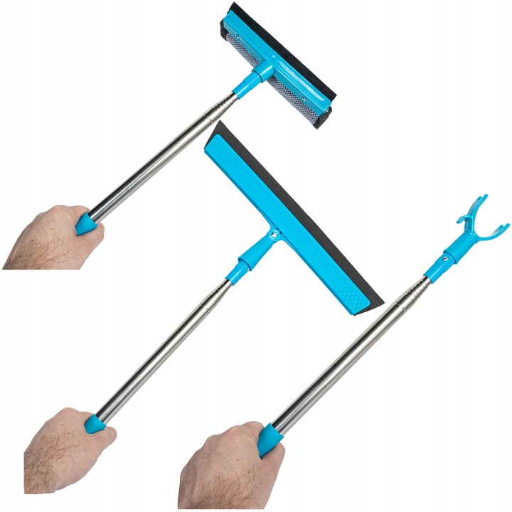 SZCZOTKA DO KURZU PAJĘCZYN TELESKOPOWA MIOTEŁKA DŁUGA 50-260CM 5w1 KOŃCÓWKI