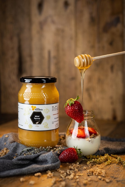 MIÓD LIPOWY - 1,2KG - PASIEKA KASZUBSKA