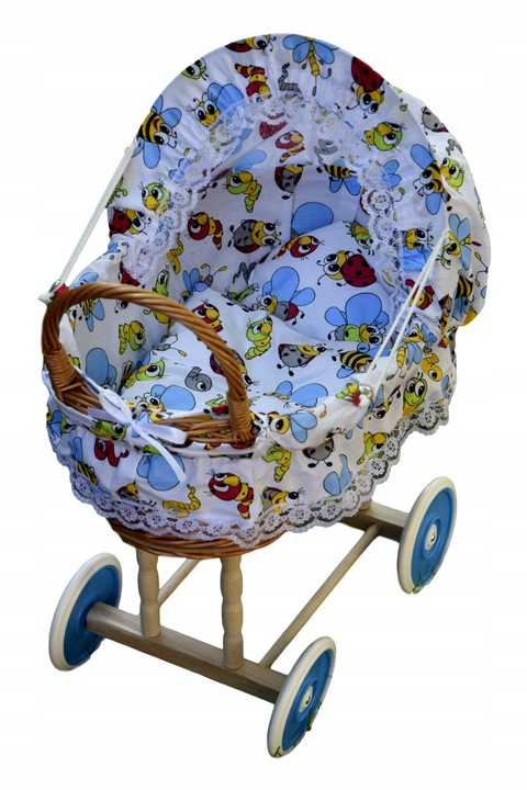 Wiklinowy wózek dla lalek wozek wózki 16 kolorów