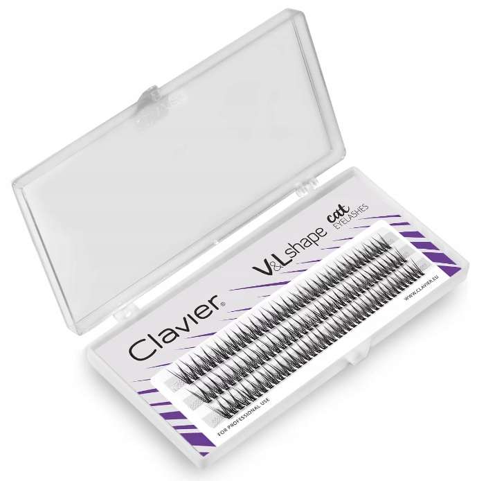 Kępki rzęs Clavier V&L Shape cat eyelashes skręt L - 16mm