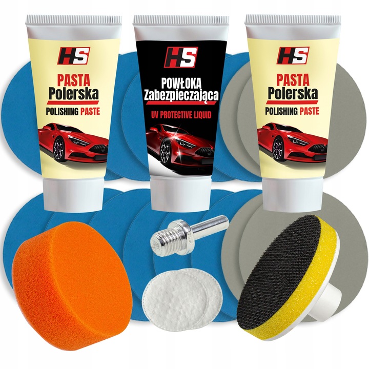 ZESTAW DO REGENERACJI POLEROWANIA LAMP ODNOWY REFLEKTORÓW SAMOCHODOWYCH