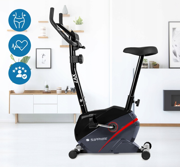 ROWER stacjonarny magnetyczny ZAX rowerek TRENINGOWY do ćwiczeń SAPPHIRE