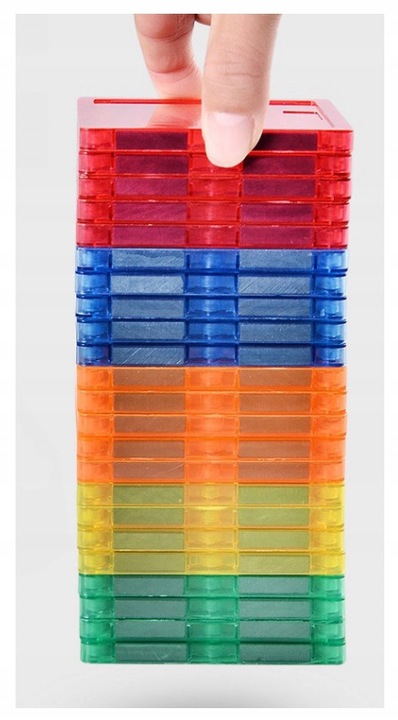 KLOCKI MAGNETYCZNE 3D Układanka Edukacyjna 45 elementów