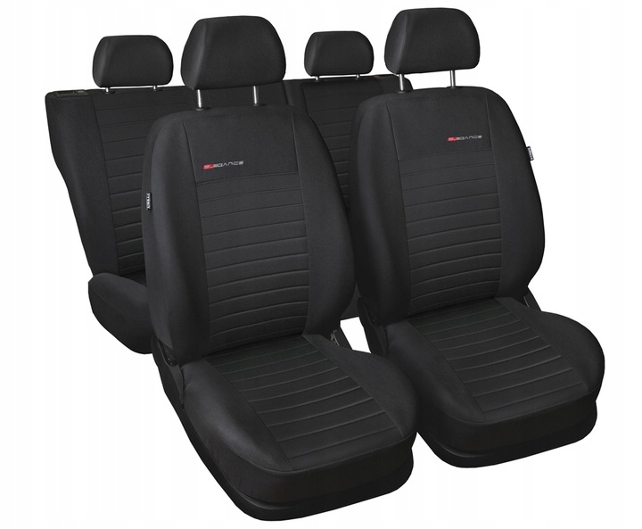 Pokrowce materiałowe uniwersalne na fotele samochodowe grafitowe