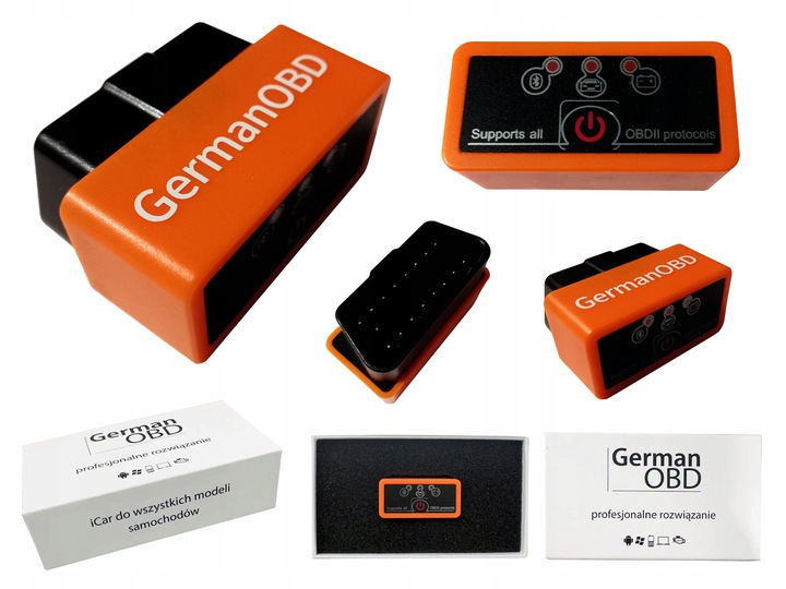 Interfejs Diagnostyczny ELM327 iCar2 GERMANOBD OBD2 PL NAJNOWSZY SOFT NIEMI