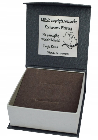 SREBRNY NIEŚMIERTELNIK ZAWIESZKA PR. 925 + GRAWER ZDJĘCIE + PUDEŁKO