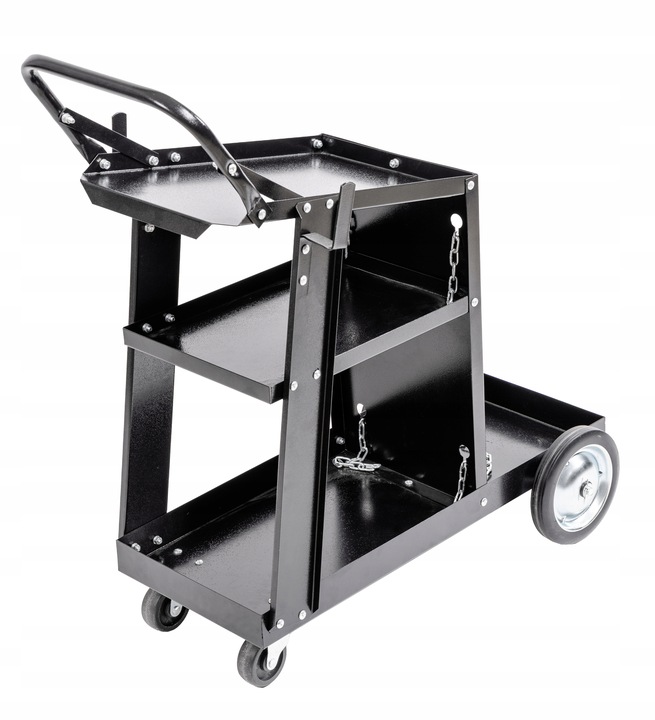 Wózek spawalniczy DEDRA do spawarki Półka na butle Stabilny Mobilny 4 półki