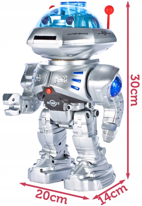 ZDALNIE STEROWANY ROBOT Pilot R/C STRZELAJĄCY KRĄŻKAMI do 5 metrów CHODZI