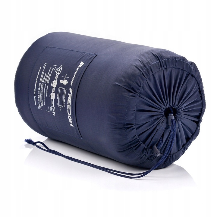 Śpiwór Meteor Freedom 195x72 granatowo-szary