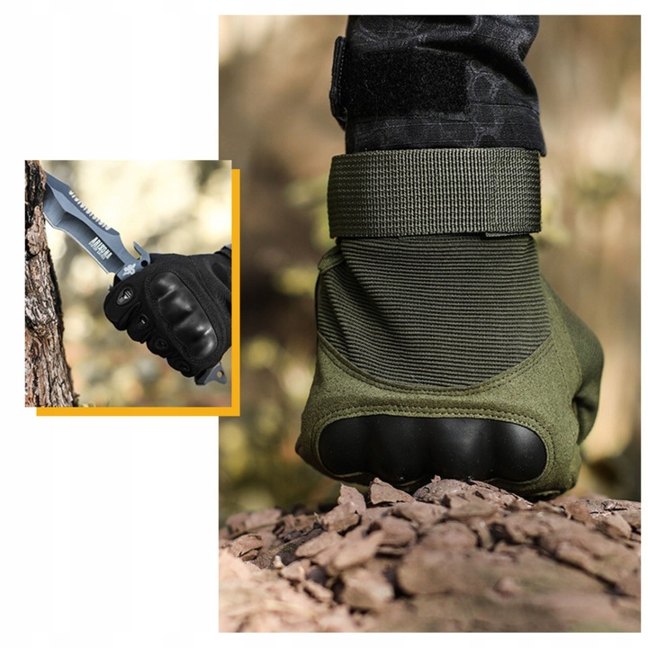 RĘKAWICE TAKTYCZNE WOJSKOWE Mocne Rękawiczki WZMOCNIONE SURVIVAL GERTECH XL