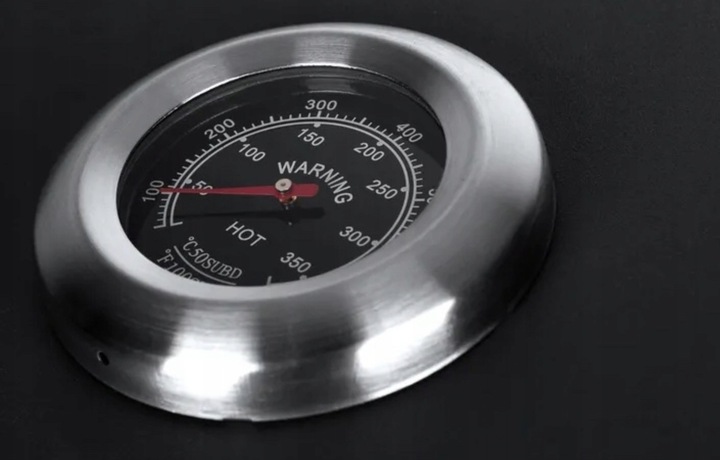 MOCNY GRILL WĘGLOWY OGRODOWY DWA RUSZTY POPIELNIK TERMOMETR DWIE PÓŁKI XXL