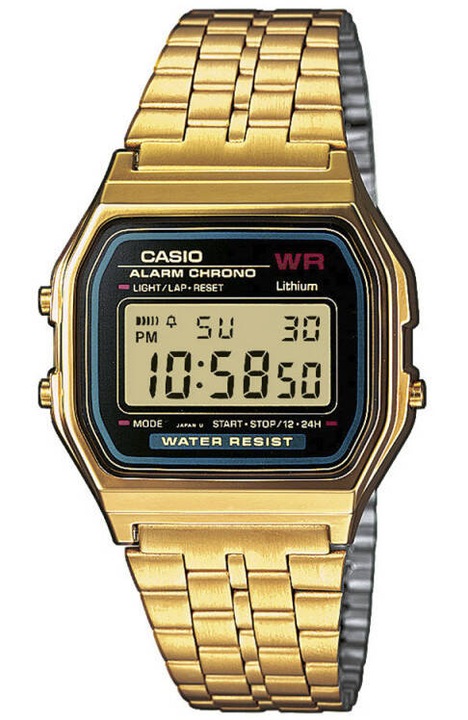 Zegarek złoty Casio Vintage A159WGEA-1EF stoper