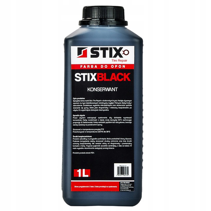 CZERNIDŁO FARBA IMPREGNAT 1L DO KONSERWACJI OPON STIX - KONCENTRAT 1000ML