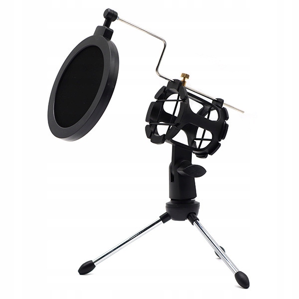 MIKROFON ZE STATYWEM STOJAKIEM DO NAGRYWANIA STUDYJNY YOUTUBE GAMING