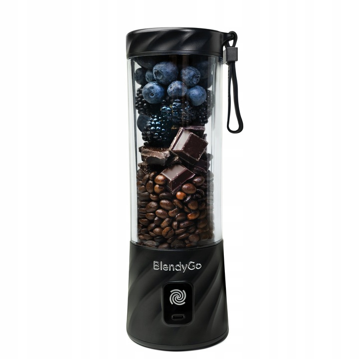 Blender kielichowy BlendyGo 3 Mikser do smoothie 250W czarny + GRATIS!