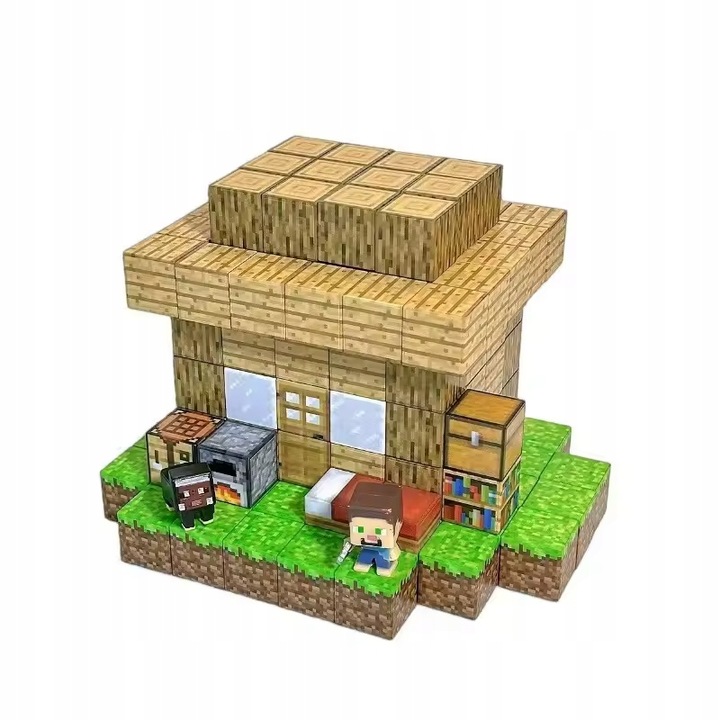Minecraft Magnetyczne Klocki Montessori Świat Kostki Zestaw Mix 100 EL