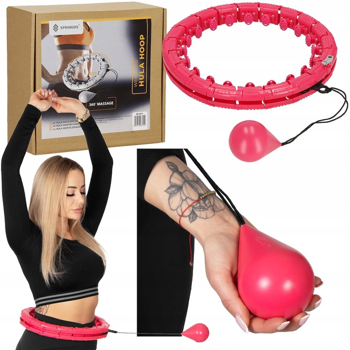 HULA HOP ODCHUDZAJACE OBCIĄŻENIE WYPUSTKI MODUŁOWY MASAŻER + OBCIĄŻNIK