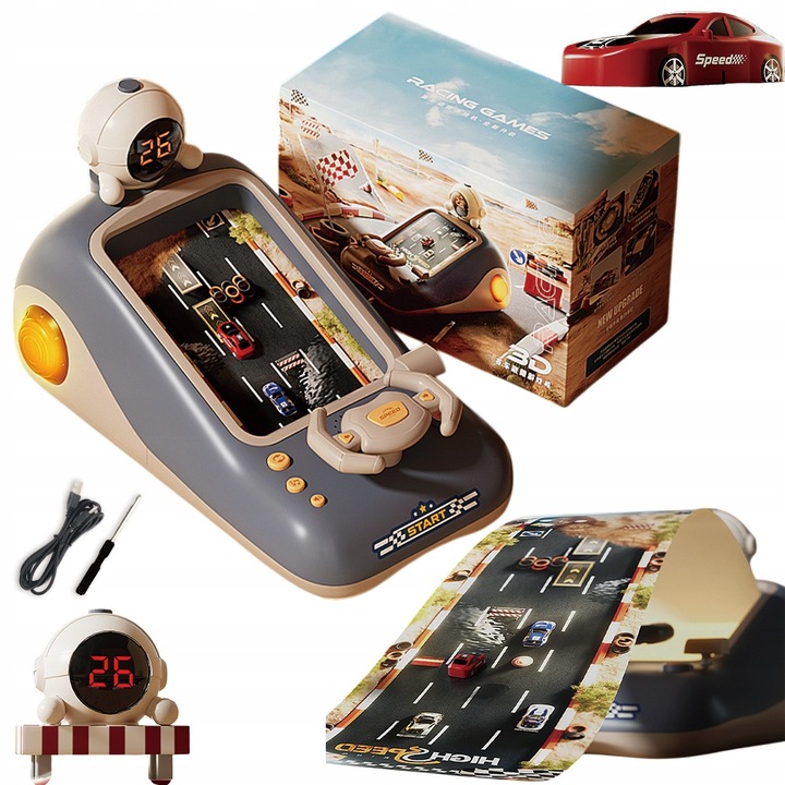 WYŚCIGI GRA KIEROWNICA INTERAKTYWNA MÓWIĄCA PL SYMULATOR JAZDY Chronometraż