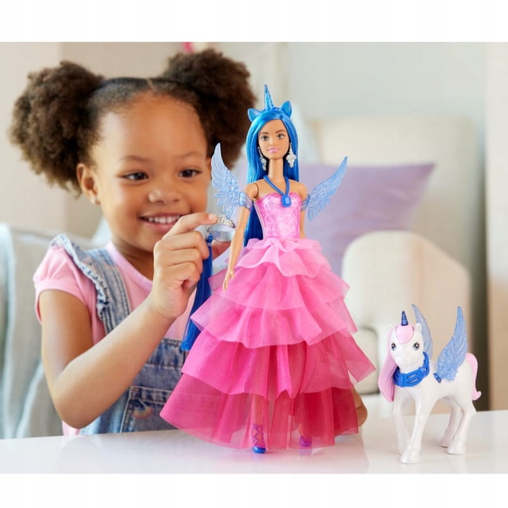 BARBIE SZCZYPTA MAGII LALKA SAPPHIRE SKRZYDLATY JEDNOROŻEC 65. ROCZNICA