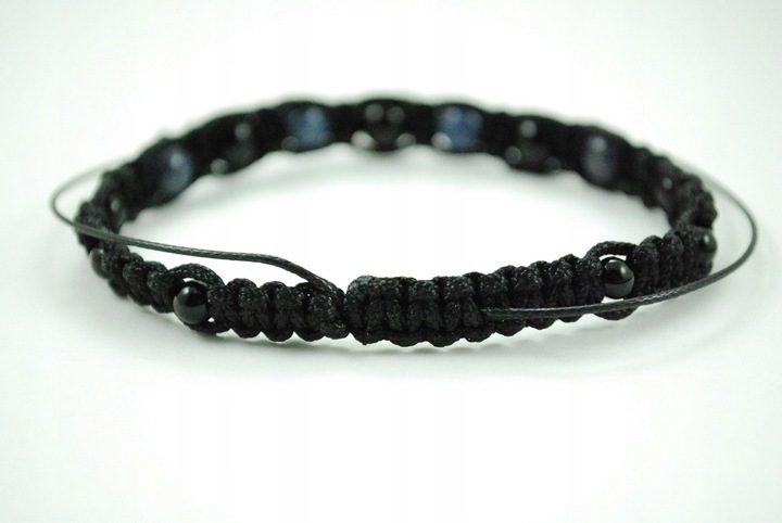 Bransoletka makrama TURMALIN SZAFIR ochrona i optymizm