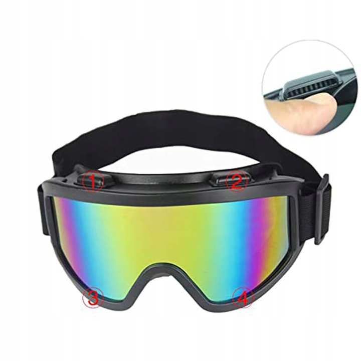 GOGLE MOTOCYKLOWE na MOTOR CROSS ENDURO QUAD KASK