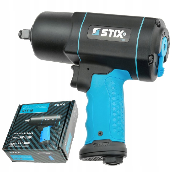 KLUCZ PNEUMATYCZNY UDAROWY KOMPOZYTOWY DO KÓŁ KOMPRESORA 1900NM STT-19 STIX