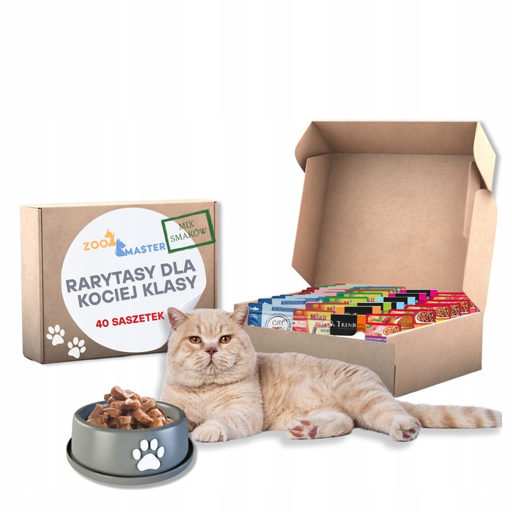 Karma mokra dla kota Saszetka Mix Smaków RARYTASY DLA KOCIEJ KLASY 40 szt