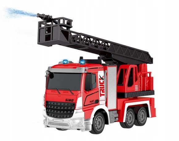 WÓZ STRAŻACKI NA WODĘ STRAŻ POŻARNA Zdalnie Sterowany AKUMULATOREK METAL