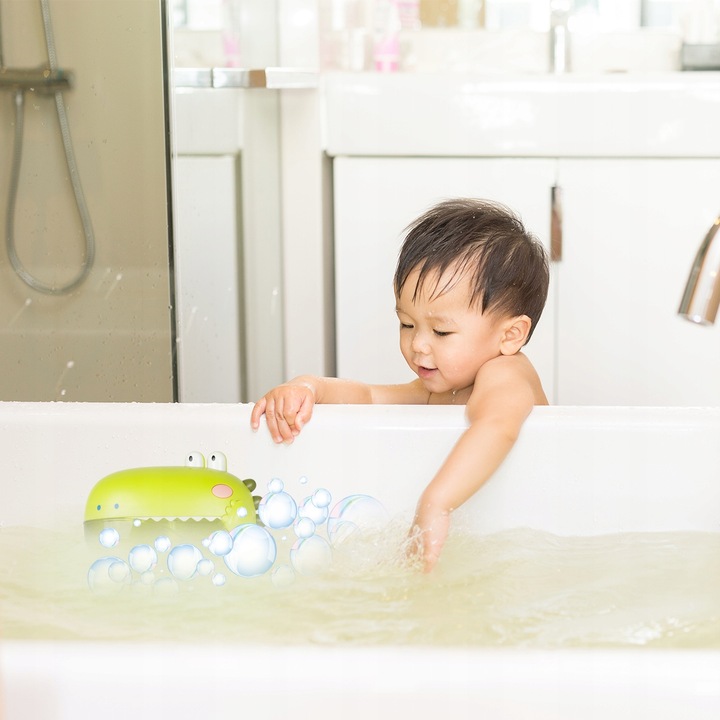 BĄBELKOWY DINOZAUR DINO DO KĄPIELI MASZYNKA DO ROBIENIA PIANY W WANNIE GRA