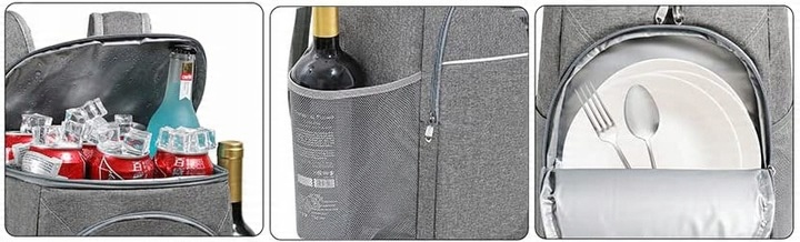 Plecak Termiczny Chłodzący Turystyczny Torba Izolacyjna Lodówka + Wkład