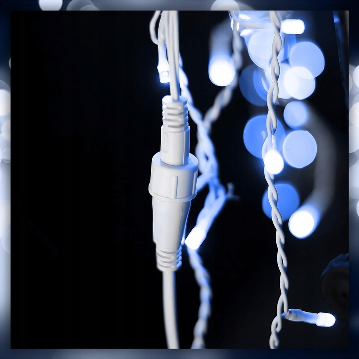 SOPLE LAMPKI CHOINKOWE ZIMNE 300 LED 14,5 M GRUBY KABEL FLASH ZEWNĘTRZNE