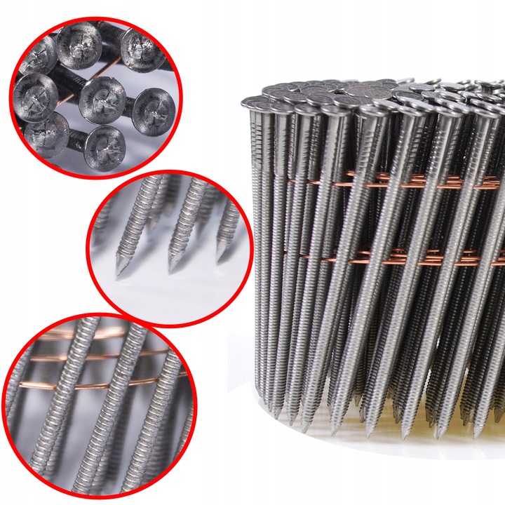 Gwoździe do gwoździarki bębnowe 2,8/80 R 4500szt.