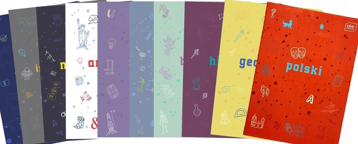 ZESTAW 10 ZESZYTÓW TEMATYCZNYCH PRZEDMIOTOWYCH ZE ŚCIĄGĄ 60k A5 INTERDRUK