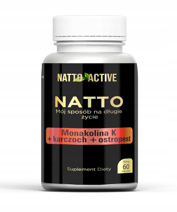 Natto Active Monakolina K K2 MK7 Nattokinaza – 60 kapsułek