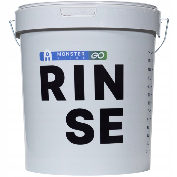 MONSTER SHINE WIADRO Z SEPARATOREM DO MYCIA AUTA RINSE SZARE POKRYWKA 16L