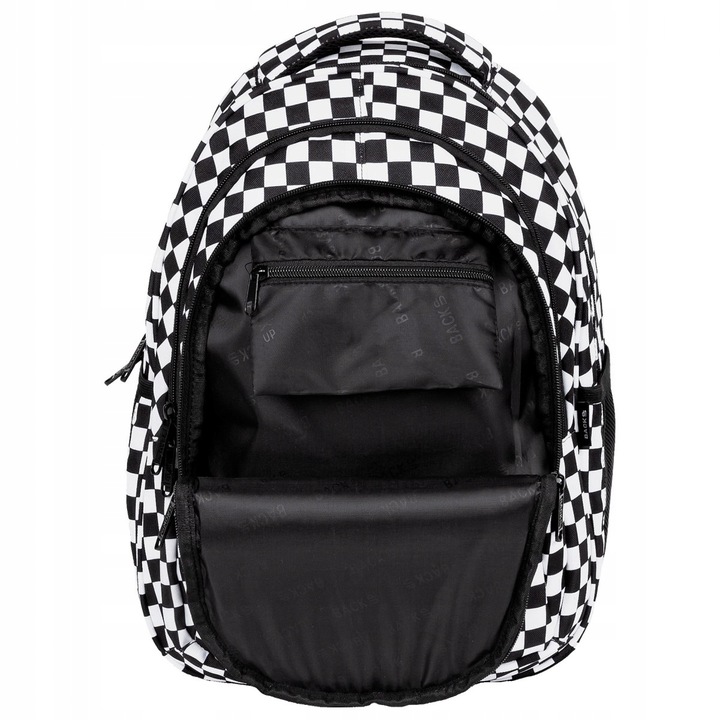 ZESTAW 3 el. Plecak szkolny młodzieżowy BackUP 26 L kratka, SZACHOWNICA