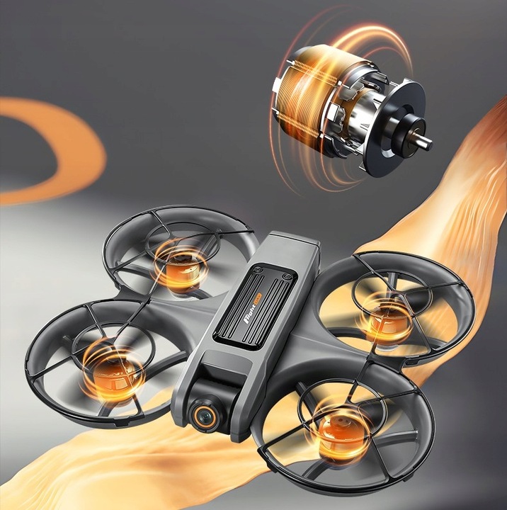 DRON KONTROLER Z LCD 2 kamery SILNIK BEZSZCZOTKOWY ZABAWKA 135G WIFI 3x AKU