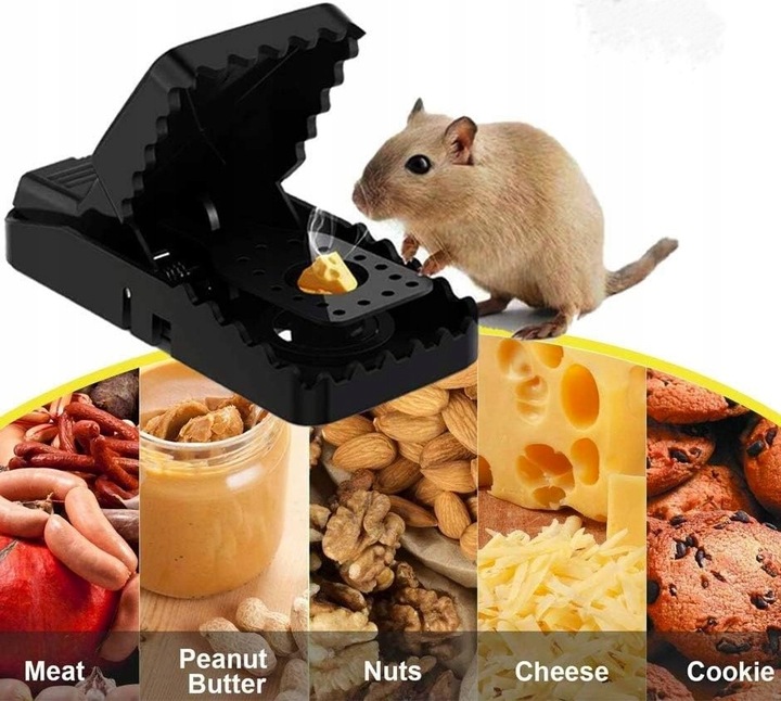 PUŁAPKA NA MYSZY MOCNY ZATRZASK GILOTYNA ZESTAW 6 SZTUK !!!! ŁAPKA NA MYSZY