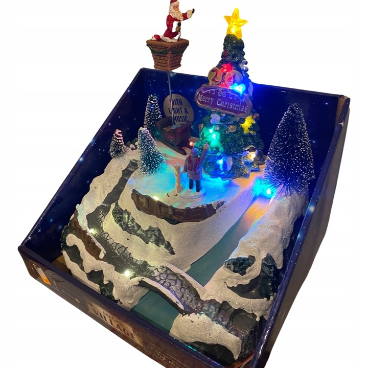 Wioska świąteczna LED z melodyjką Magic Village
