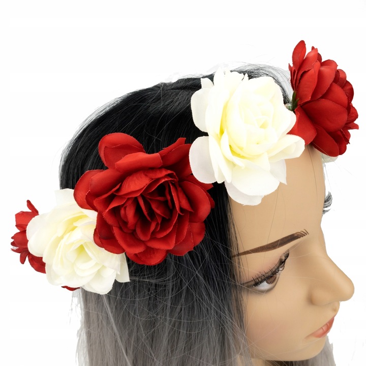 WIANEK dla Kibicki biało czerwone kwiaty Panieński