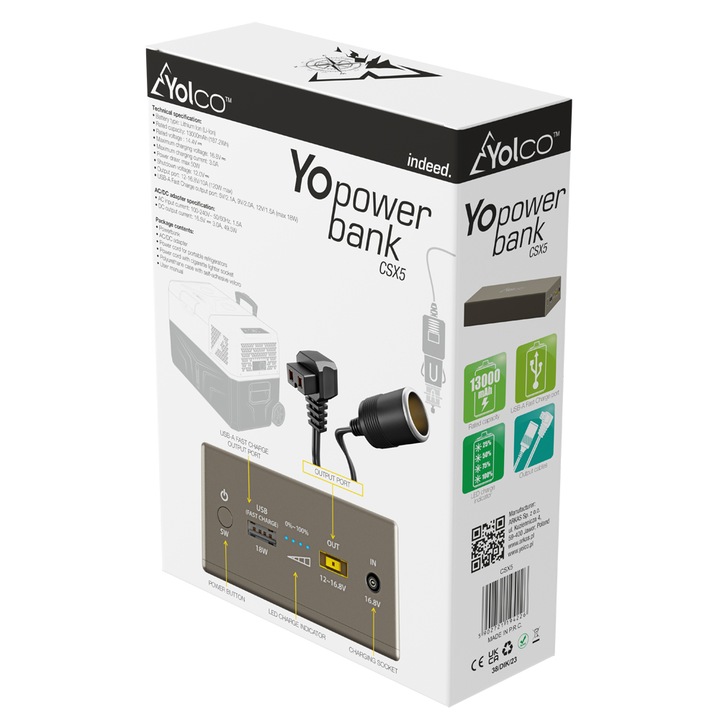 Bateria zewnętrzna powerbank do lodówek Yolco CSX5