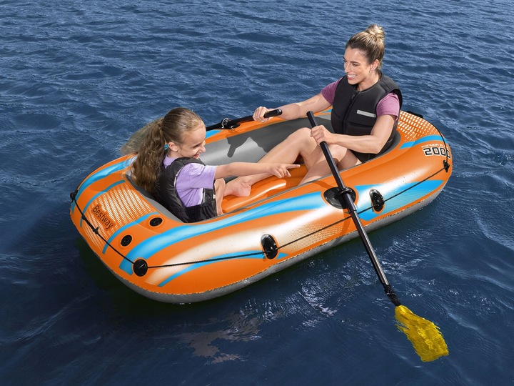 wytrzymały PONTON KONDOR Elite Bestway 196 cm do pływania WIOSŁA pompka