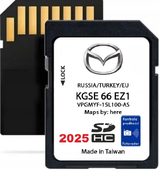 MAPA KARTA MAZDA 2 3 6 CX-3 CX-5 CX-9 MX-5 2024/2025 KGSE66EZ1 BJM766EZ1W