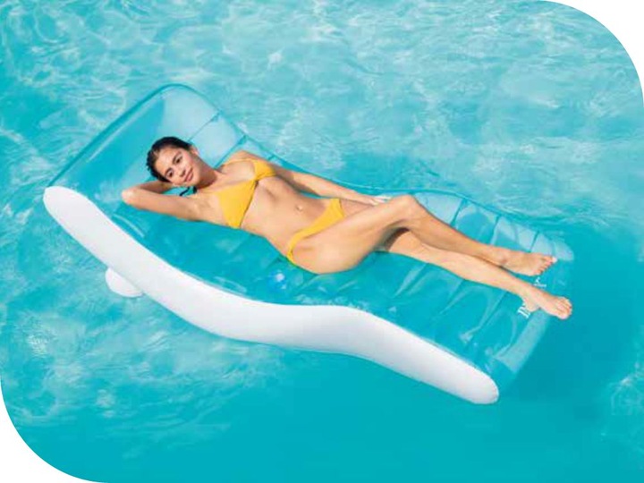 Materac do Pływania Dmuchany Fotel Leżak Plażowy Intex 56874 MODEL 2025