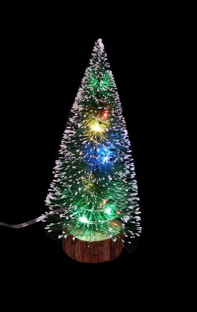 30 CM Mini Choinka LED MULTIKOLOR Figurka Sztuczna