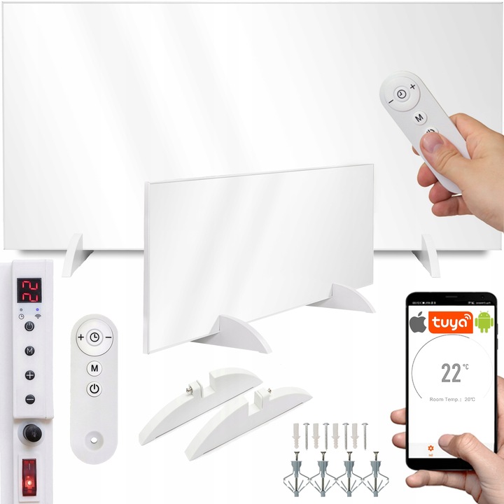 GRZEJNIK elektryczny na podczerwień IR 770W pilot WIFI TUYA energooszczędny